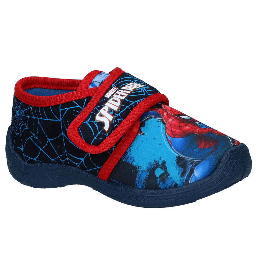 Spiderman Pantoufles fermées en Bleu foncé en textile (298537)