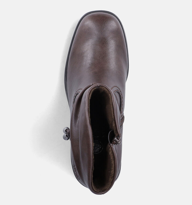Rieker Bottines &agrave; talons en Brun fonc&eacute; pour femmes (379963)