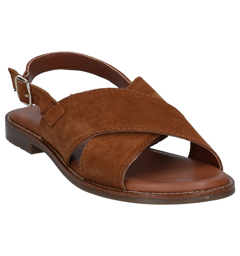 Tamaris Touch it Cognac Sandalen in daim (289310)