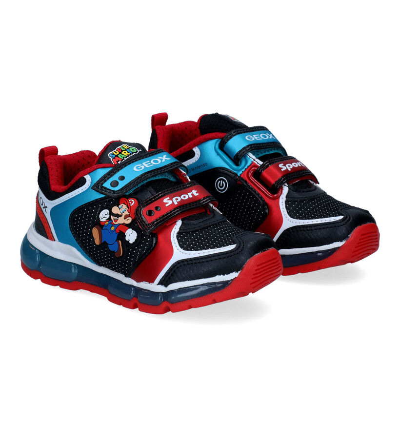 Geox Android Multicolor Velcroschoenen met Lichtjes voor jongens (298020) - geschikt voor steunzolen