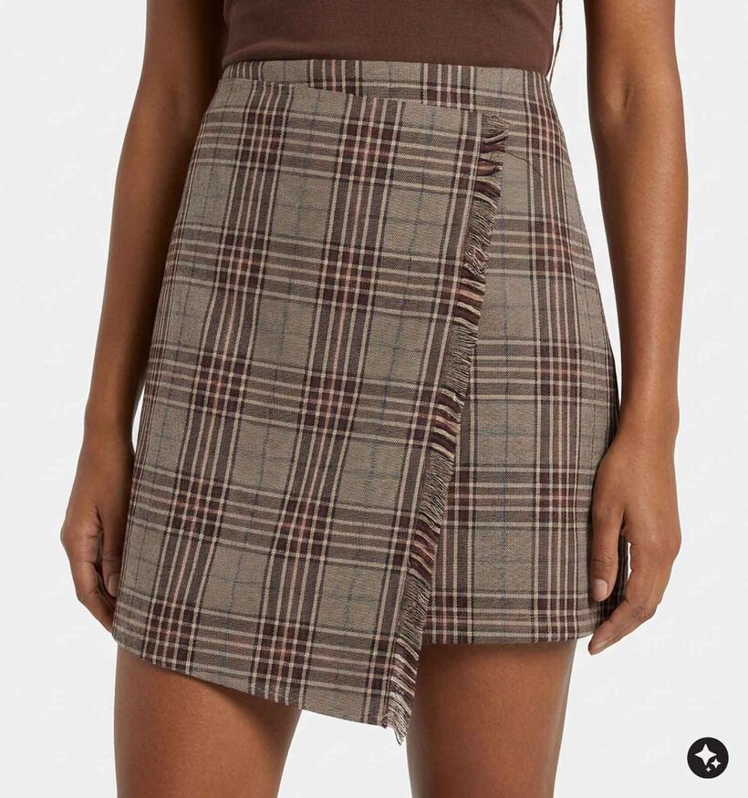 Orfeo Julia Grijze Geruite Mini-Rok voor dames (381663)