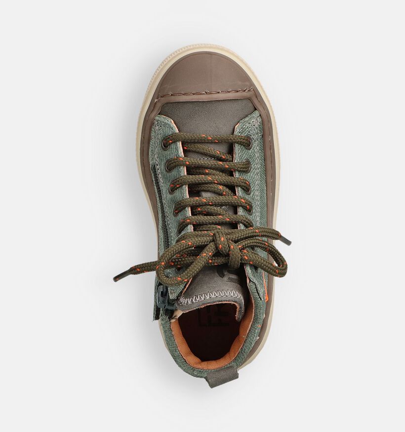 FR by Romagnoli Chaussures hautes en Kaki pour garçons (364838) - pour semelles orthopédiques