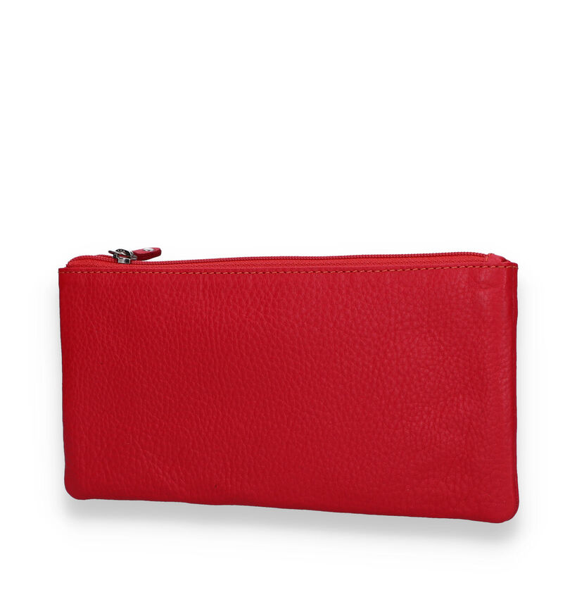 Crinkles Porte-monnaie zippé en Rouge pour femmes (329696)