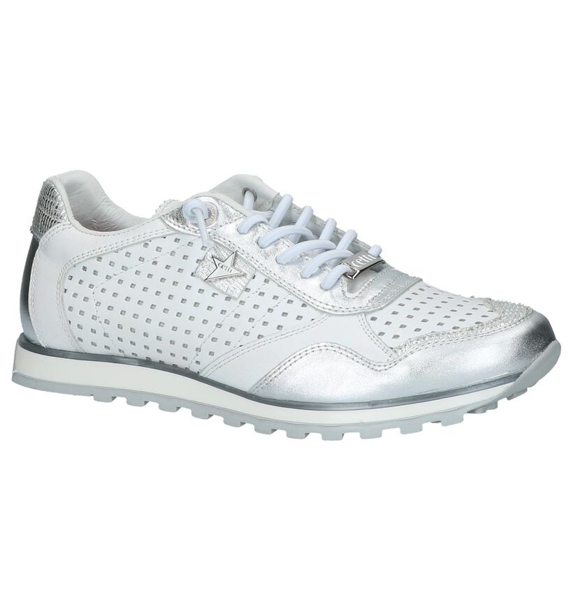 Cetti Sra Lux Witte Sneakers in leer (220684)