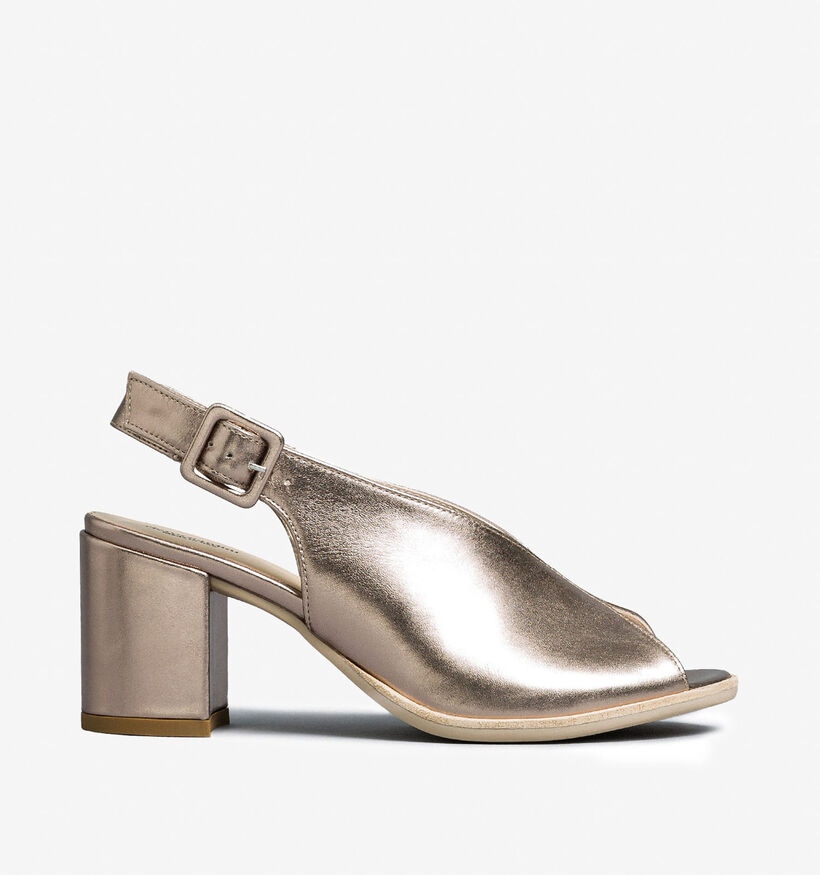 NeroGiardini Sandales &agrave; talons en Or pour femmes (370597)