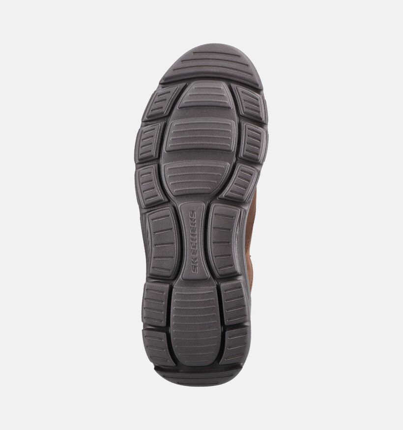 Skechers Arch Fit Garza Slip-ins en Brun fonc&eacute; pour hommes (379524)