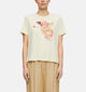 comma Beige T-shirt voor dames (375080)