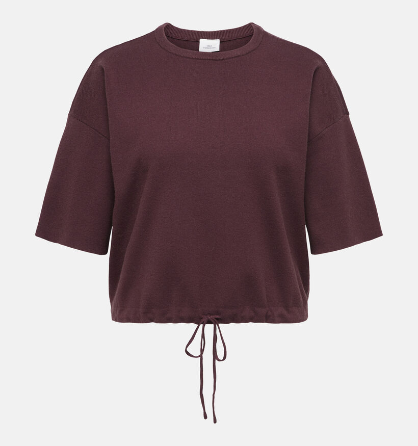 ONLY Carmakoma Siteri Pull en Bordeaux pour femmes (378385)