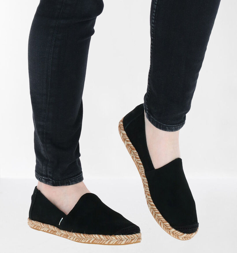 Toms Pismo Espadrilles en Noir en textile (269360)