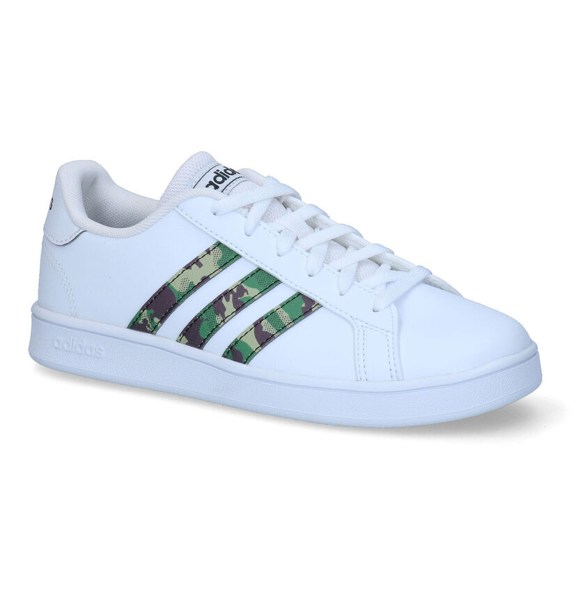 adidas Grand Court 2.0 EL Zwarte Sneakers voor jongens, meisjes (324121)