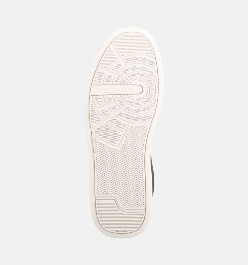 Tommy Hilfiger Court Leather Chaussures plates en Brun fonc&eacute; pour hommes (378161) - pour semelles orthop&eacute;diques