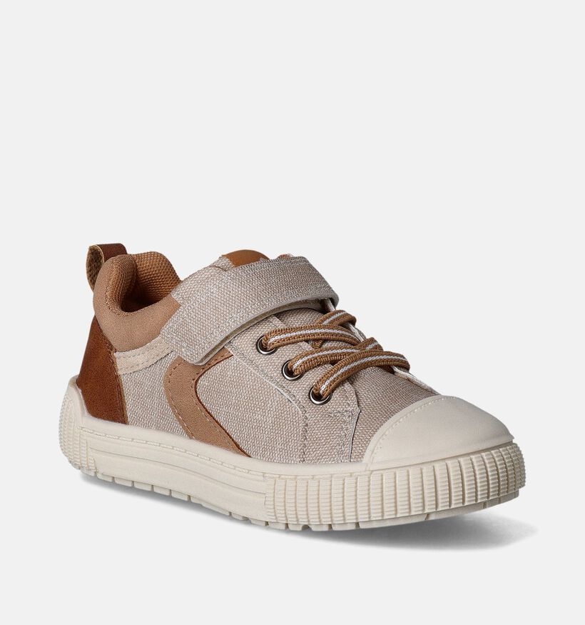 Milo & Mila Beige Velcroschoenen voor jongens (354456)