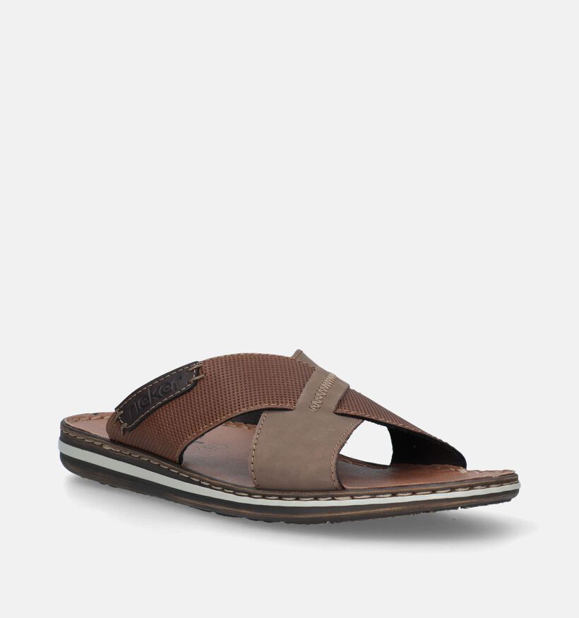 Rieker Nu-pieds casual en Marron pour hommes (339189)