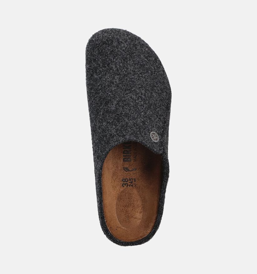 Birkenstock Zermatt Felt Donkergrijze Pantoffels voor dames (376070)