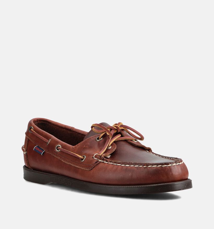 Sebago Dockside Portland Waxed Bruine Mocassins voor heren (363880)