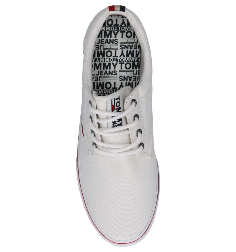 Tommy Hilfiger Core Witte Lage Geklede Sneakers in stof (212282)