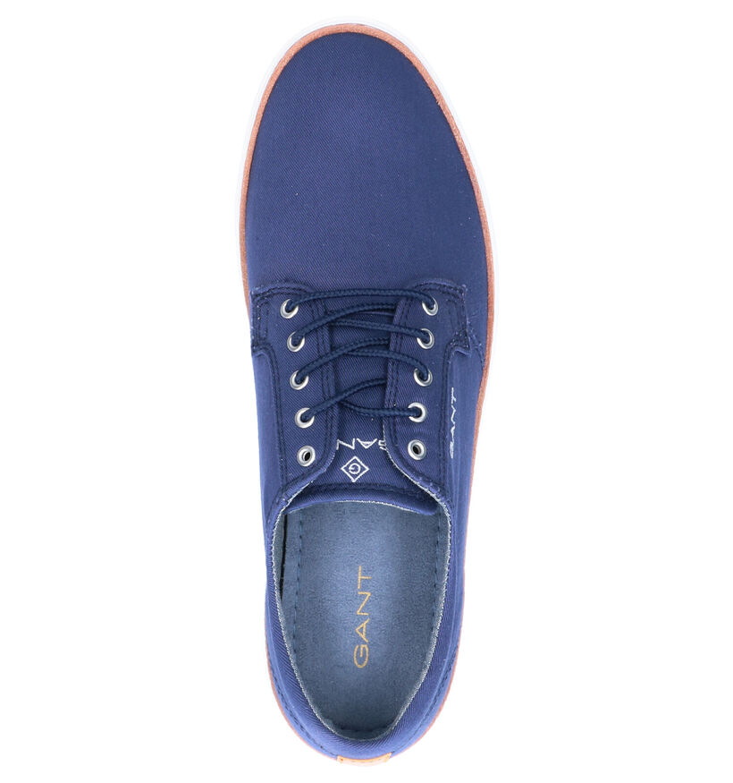 Gant Prepville Blauwe Veterschoenen in stof (271315)