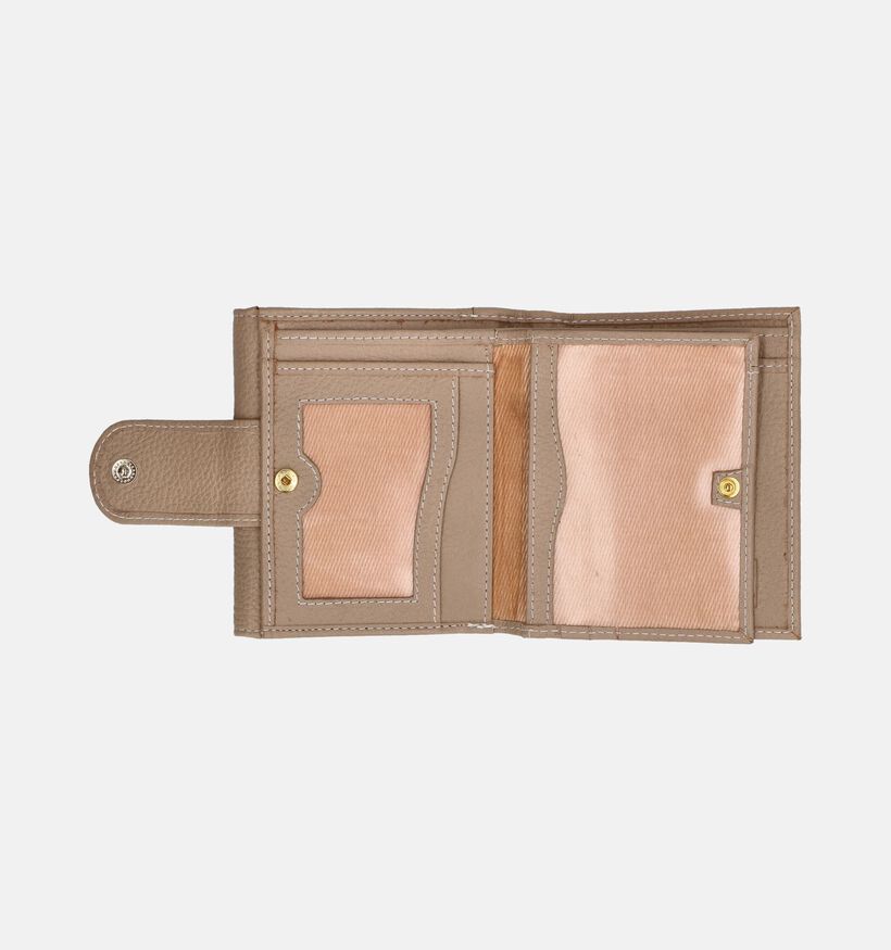 Crinkles Taupe Overslagportemonnee voor heren, dames (358104)