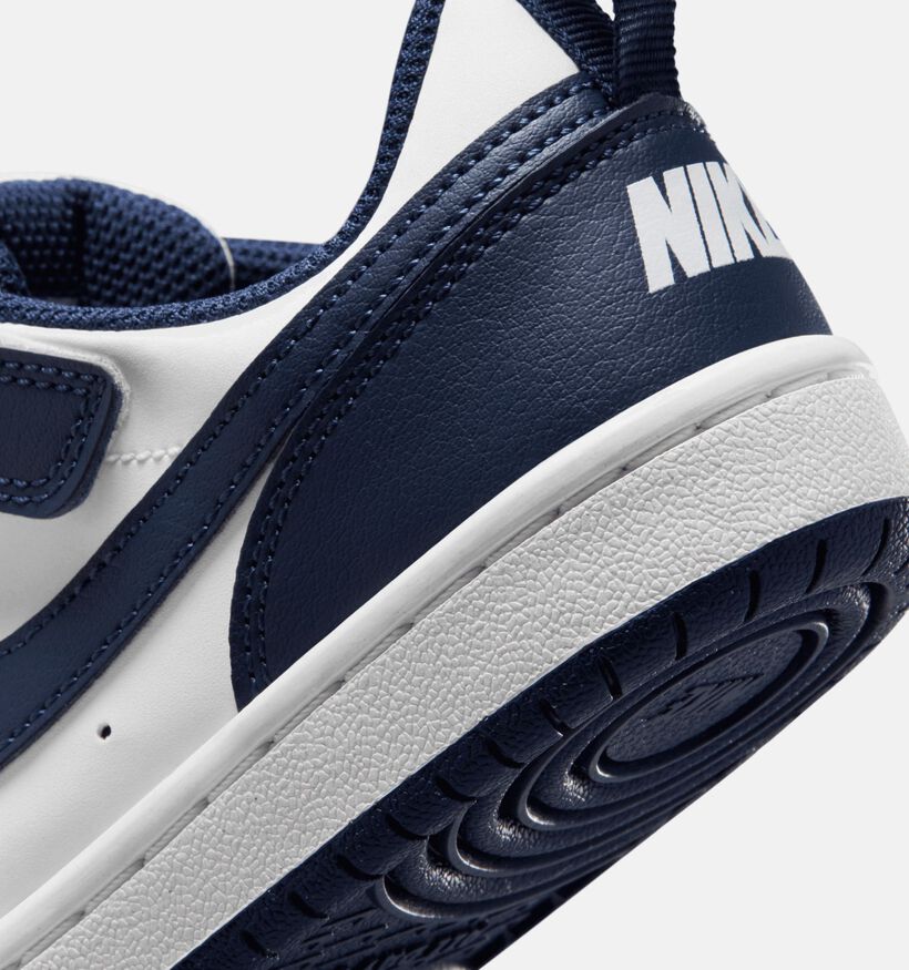 Nike Court Borough Baskets basses en Blanc pour filles, gar&ccedil;ons (367269) - pour semelles orthop&eacute;diques