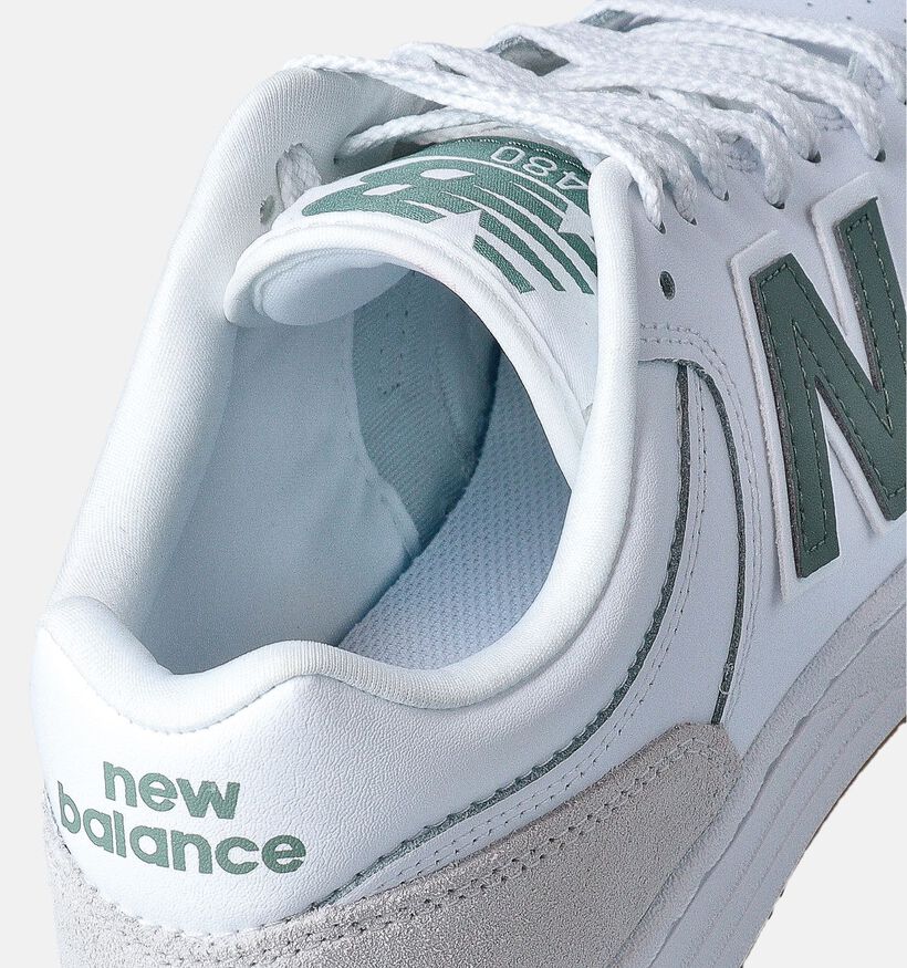 New Balance BB 480 Baskets basses en Blanc pour hommes (353360) - pour semelles orthopédiques