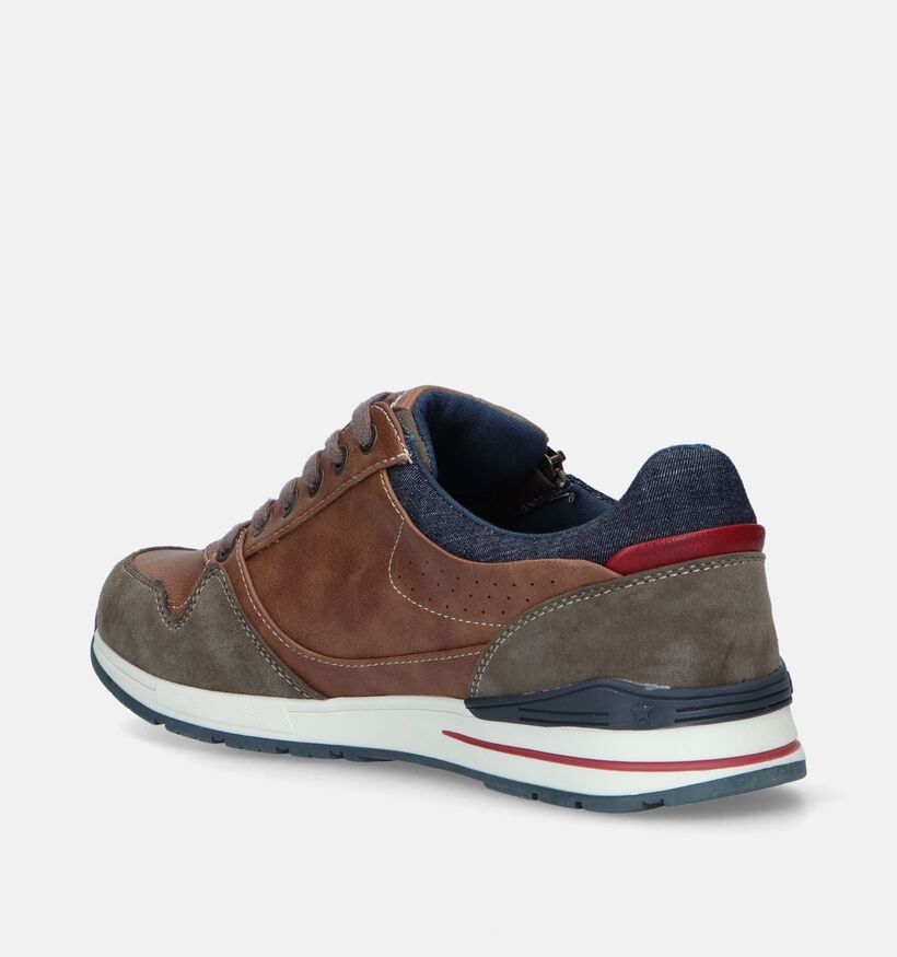 Mustang Chaussures à lacets en Cognac pour hommes (336648)