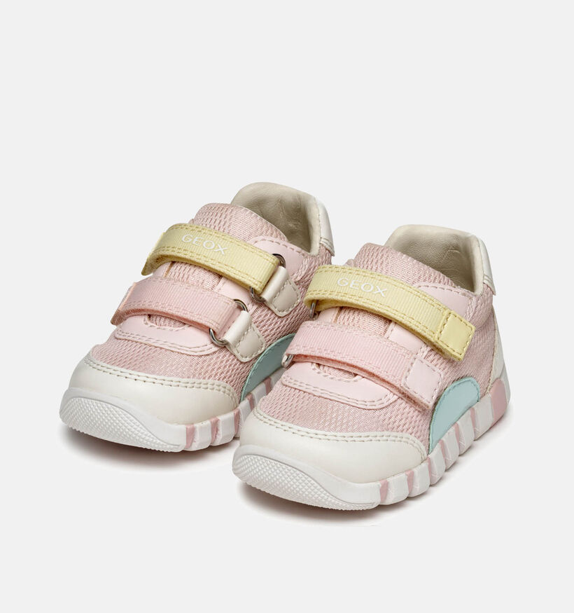 Geox Iupidoo Baskets en Rose pour filles (351925) - pour semelles orthopédiques