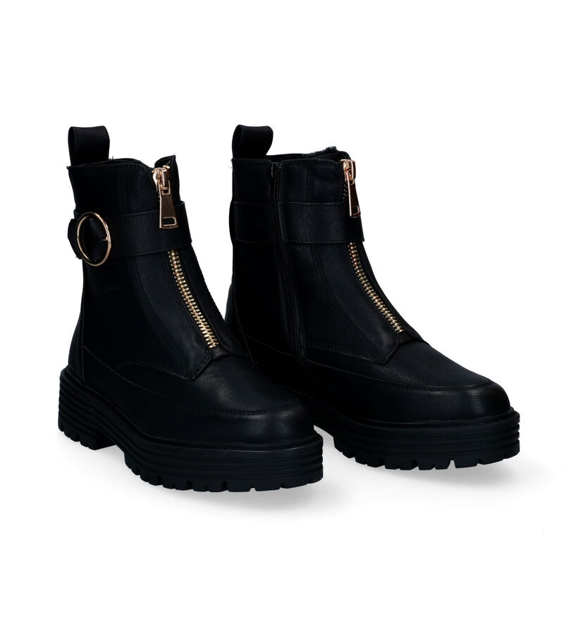Signatur Bottines motardes en Noir pour femmes (295361)