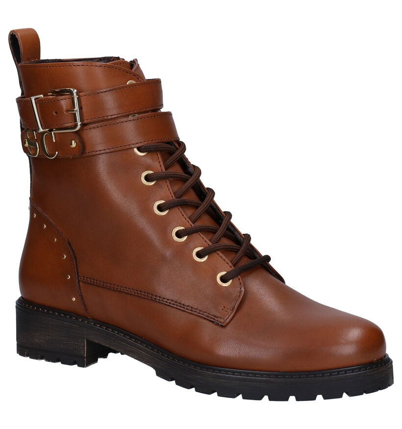 Scapa Cognac Boots in leer (281227)