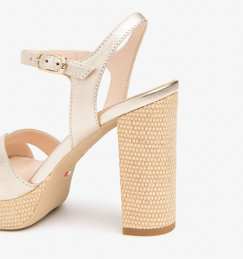 NeroGiardini Sandales &agrave; talons en Or pour femmes (370704)