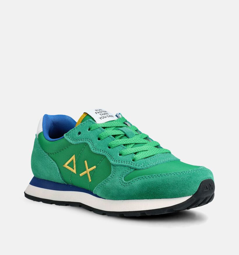 Sun68 Tom Solid Baskets basses en Vert pour filles, gar&ccedil;ons (369067) - pour semelles orthop&eacute;diques