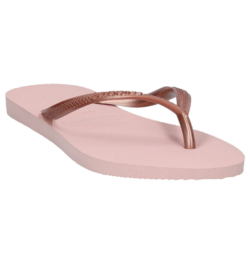 Havaianas Slim Tongs en Or en synthétique (275874)