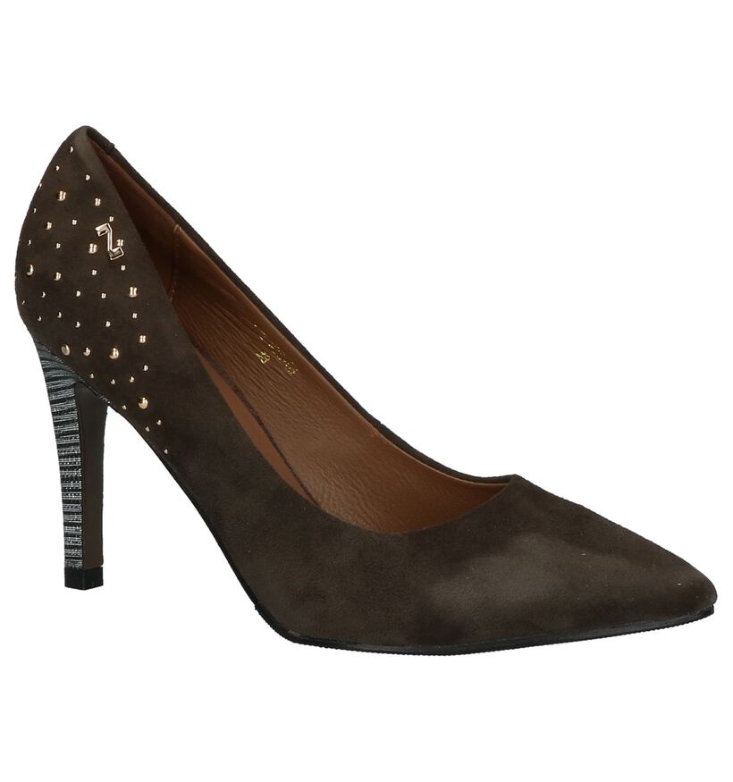 Bruine Pumps Nathan-Baume in daim (205329)