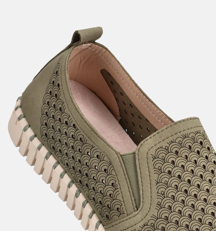 Ilse Jacobsen Tulip Kaki Instappers voor heren (356503) - geschikt voor steunzolen