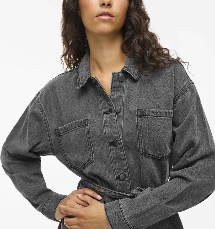 Vila Kiki Denim Robe chemise en Gris pour femmes (361314)