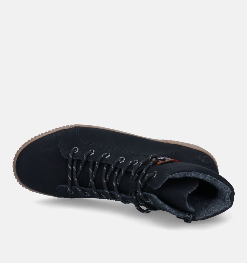 Rieker Baskets montantes en Noir pour femmes (331596) - pour semelles orthopédiques