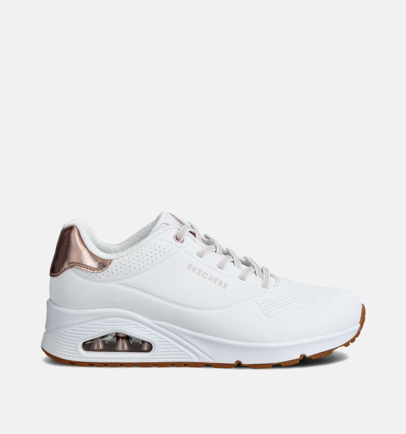 Skechers Uno Shimmer Baskets sportives en Blanc pour femmes (360893) - pour semelles orthopédiques
