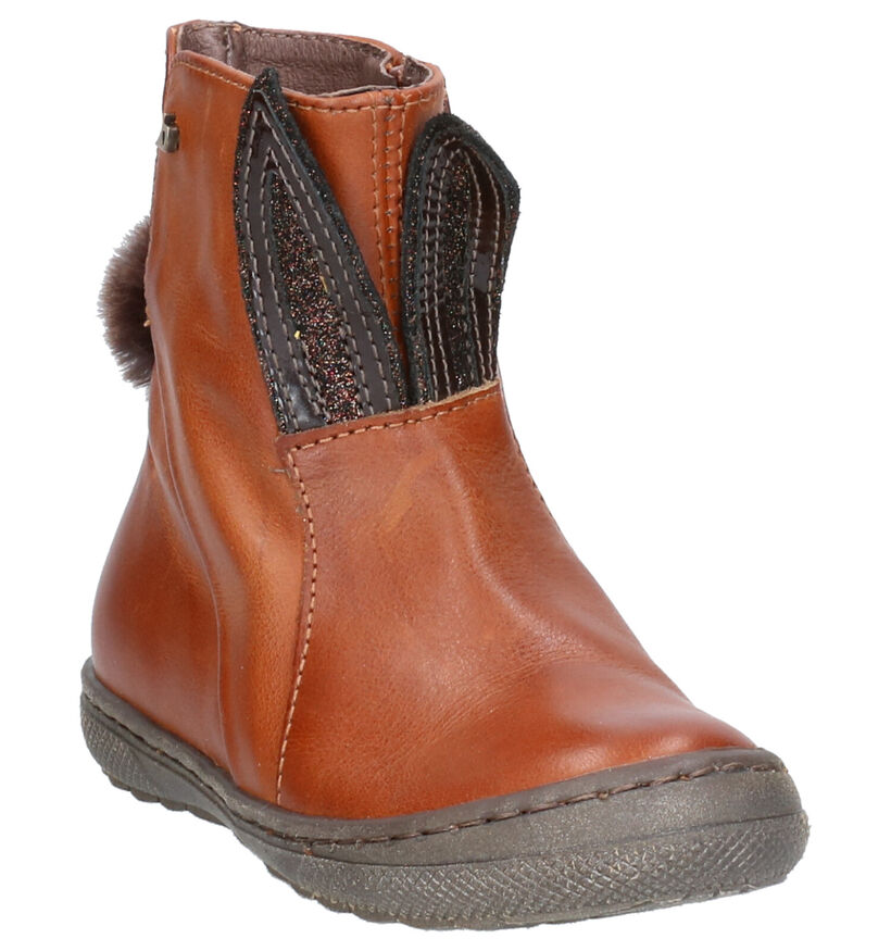 STONES and BONES Rean Bottes basses en Cognac pour filles (298000) - pour semelles orthopédiques