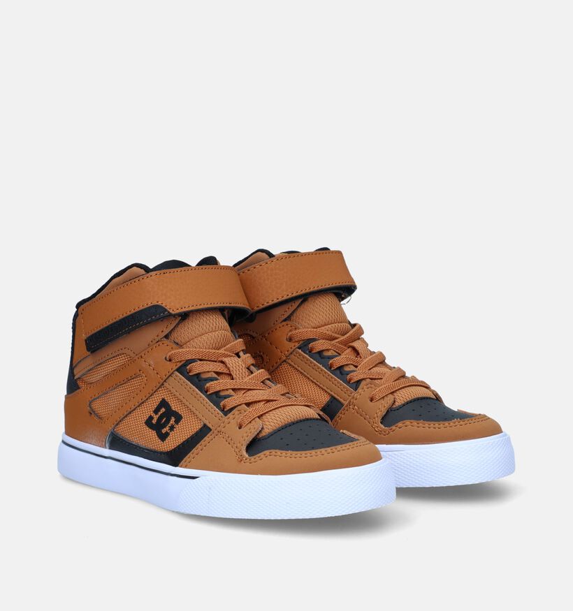 DC Shoes Pure High Top Baskets de skate en Cognac pour garçons (326851)