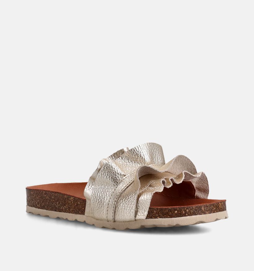 Verbenas Rocio Nu-pieds plates en Or pour femmes (370171)