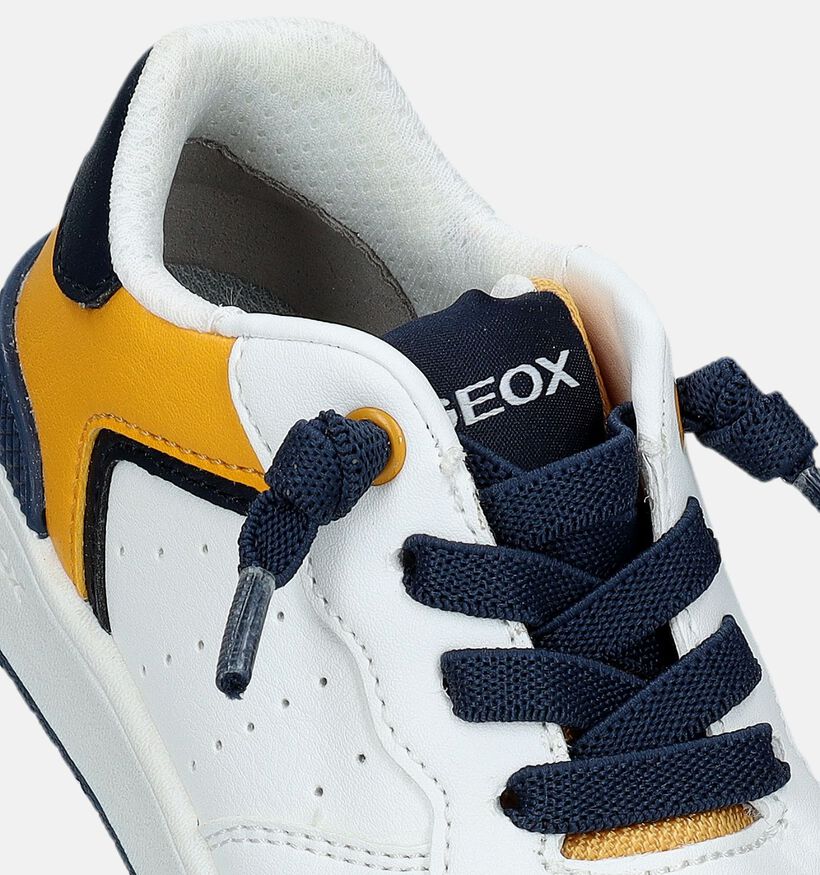 Geox Washiba Baskets en Blanc pour garçons (335781) - pour semelles orthopédiques