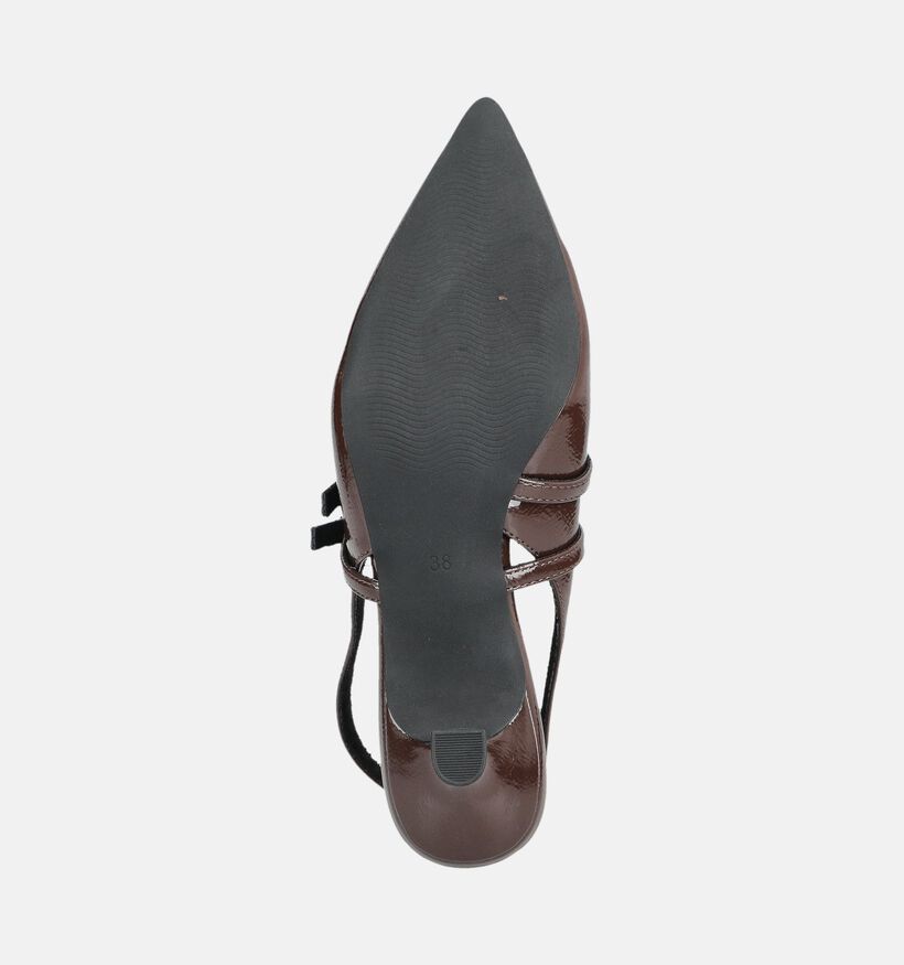 Marco Tozzi Donkerbuine Kitten Heels voor dames (376576)
