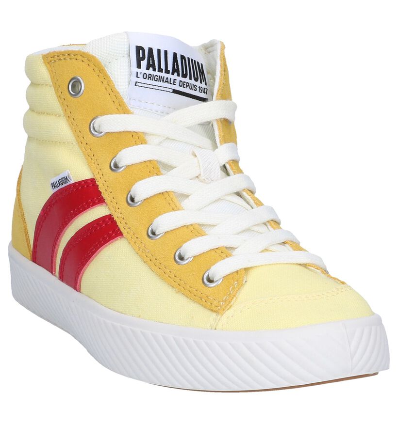 Witte Hoge Sneakers Palladium in daim (245645)