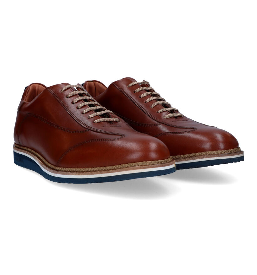 Ambiorix Aston Cognac Veterschoenen voor heren (324847) - geschikt voor steunzolen