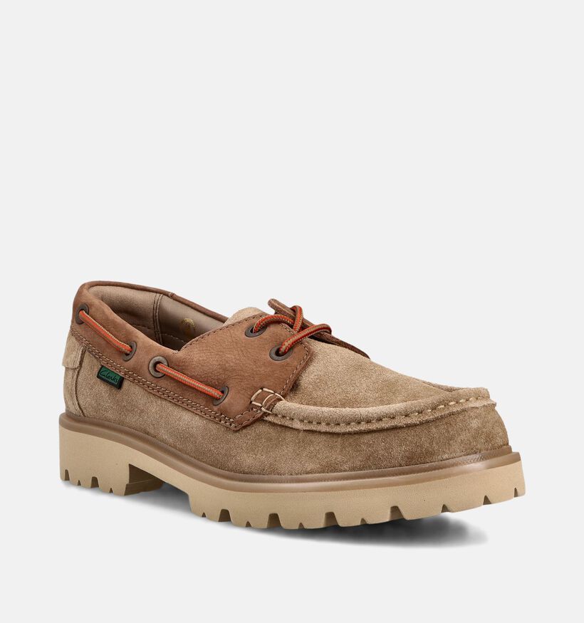 Clarks Cleyhill Chaussures bateau en Beige pour hommes (370690) - pour semelles orthop&eacute;diques