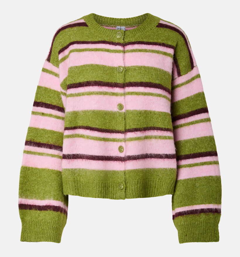 Pieces Ada Gilet en Vert/Multi pour femmes (382087)
