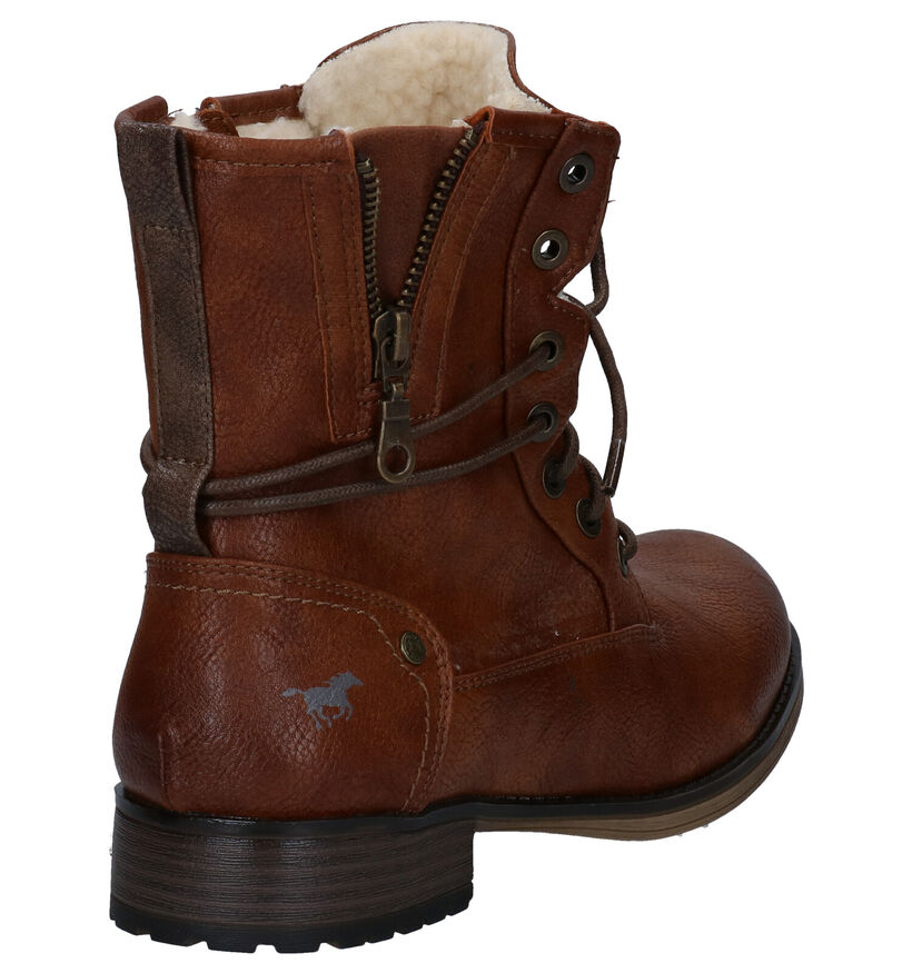 Mustang Boots à lacets en Cognac pour femmes (313784)