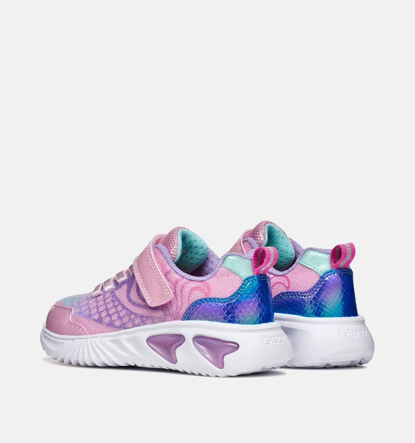 Geox Assister Roze Sneakers met Lichtjes voor meisjes (370123) - geschikt voor steunzolen