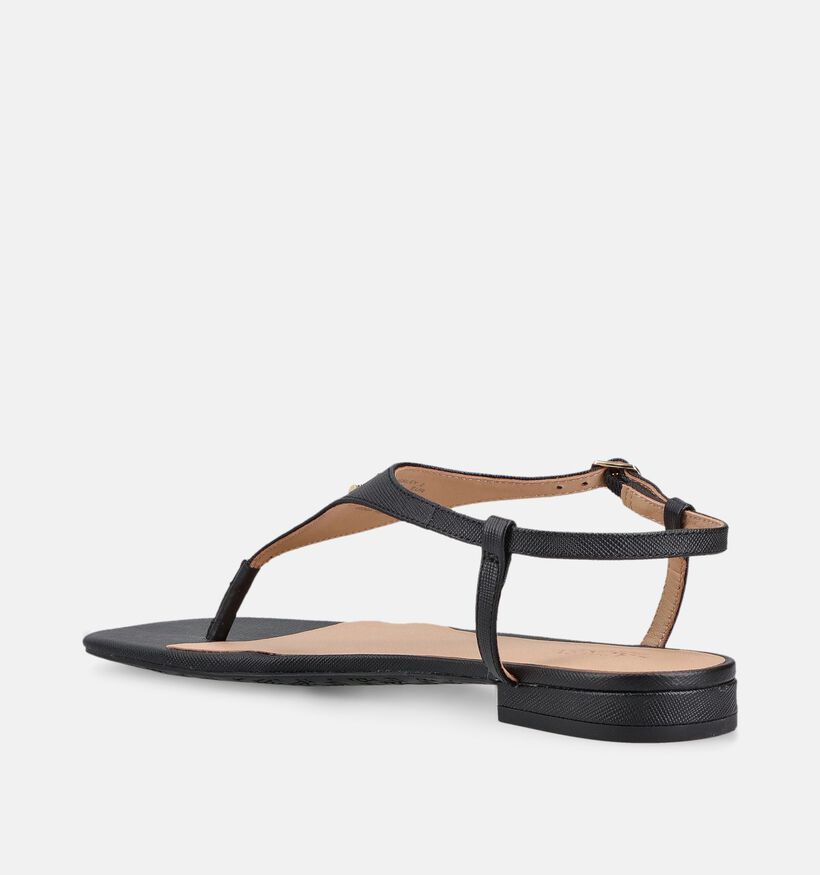 Polo Ralph Lauren Everley 2 Sandales plates en Noir pour femmes (371994)