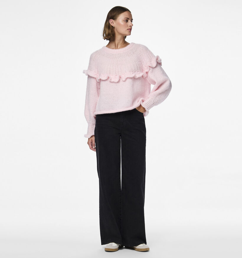 Pieces Rikka Roze Tricot trui voor dames (348375)