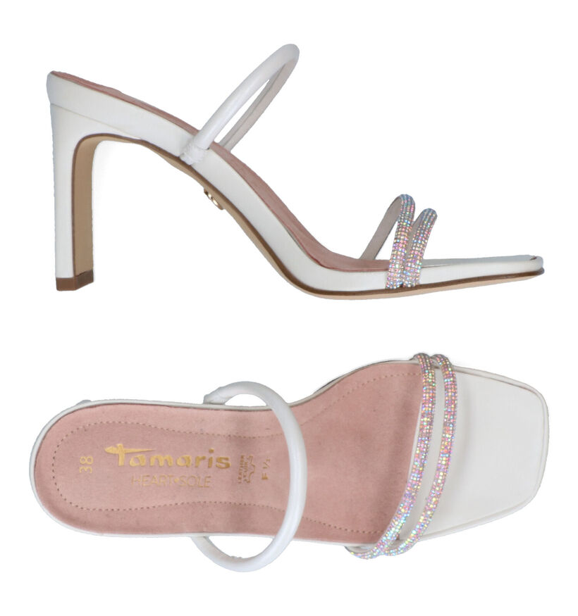 Tamaris Heart & Sole Mules en Blanc pour femmes (306383)